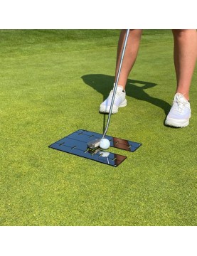 Haofy Golf Intérieur Double Couleur Herbe avec Marquage Swing Tapis Portable  Mini Pratiquer Pad, Mini Tapis d'Exercice de Golf, Tapis de Swing de Golf 
